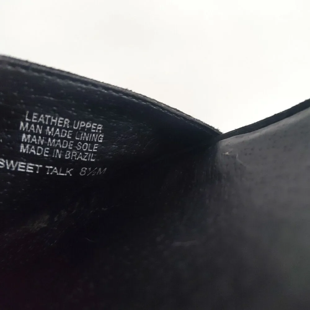 Gianni Bini Sweet Talk Sandals‎ Size 8.5 Black Suede Platform Flatform Open Toe